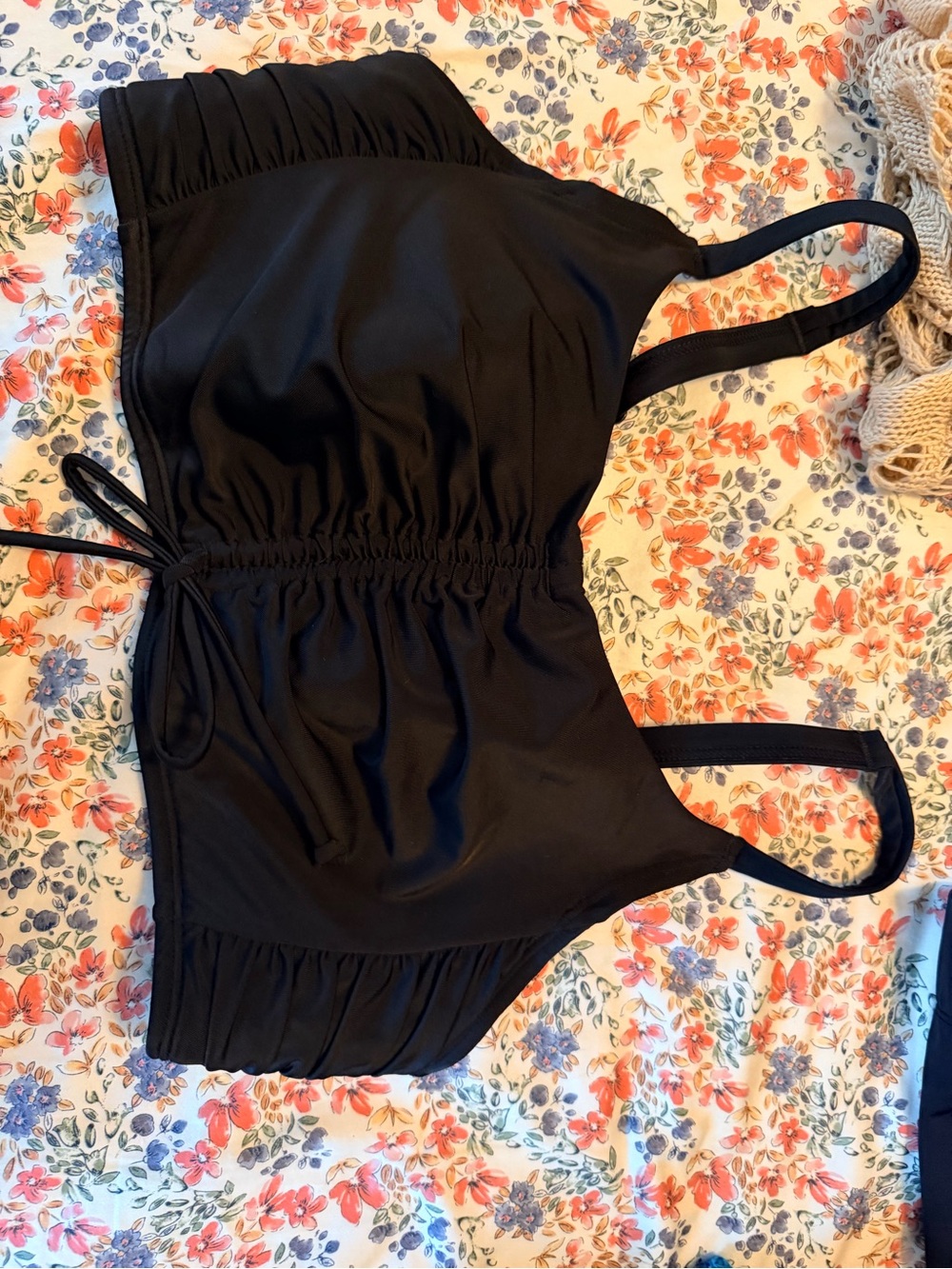 Cacique Black Women's Swim Tankini Top
